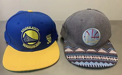 Lot Of (2) Mens Golden State Warriors Mitchell & Ness Snapback Hats Steph Curry • $24.95