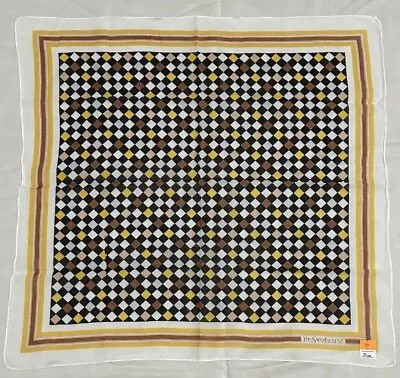 YSL Yves Saint Laurent Bandana Large Handkerchief Neckerchief #27 • £15