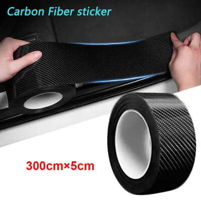 Accessories Carbon Fiber Vinyl Car Door Sill Scuff Cover Plate Sticker Protector • $16.09