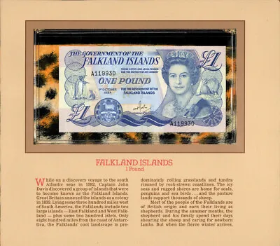 Most Treasured Banknotes Falkland 1984 1 Pound P-13 UNC Birthday A119930 • £80.74