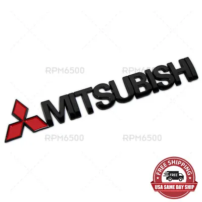 For Mitsubishi Logo Letter Sport Rear Liftgate Tailgate Lid Badge Emblem Black • $9.99