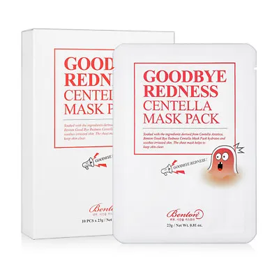 5 X BENTON Goodbye Redness Centella Mask Pack (5 Sheets) - NEW *UK Seller* • £13.99