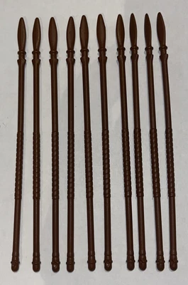 £4.50 • Buy Playmobil 10 Long Brown Spears  For Romans Knights Greeks Vikings Etc In Exc Con
