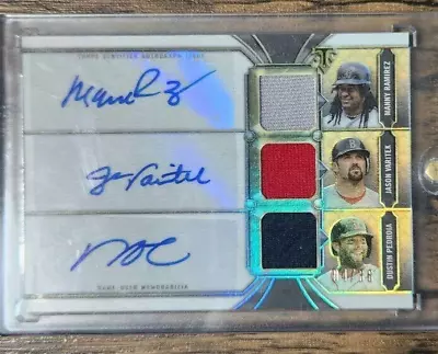 2022 Topps Triple Threads Patch Auto /36 Sp Manny Ramirez Jason Varitek Pedroia • $218