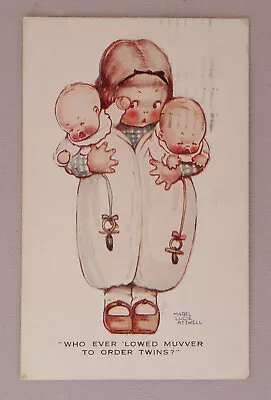 £2 • Buy Vintage 1923 Postcard Cartoon Attwell Twins Humour