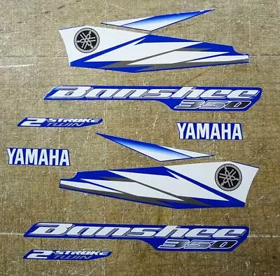 Yamaha Banshee Stickers Kit Graphics Decals 10pc Blue/Silver/White YFZ350 Quad • $34.99