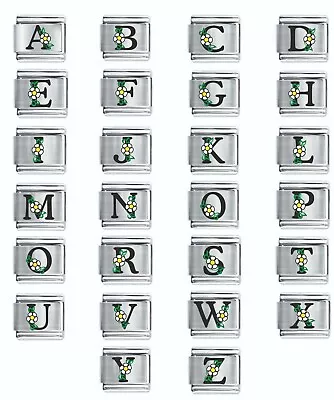£4.66 • Buy Colorev Daisy Charm - BLACK DAISY LETTERS -  9mm Italian Modular Charm Bracelets