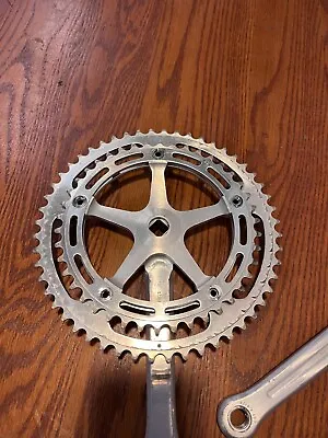 VINTAGE Campagnolo Nuovo Record Crankset Double 170mm Arms  52/42t • $100