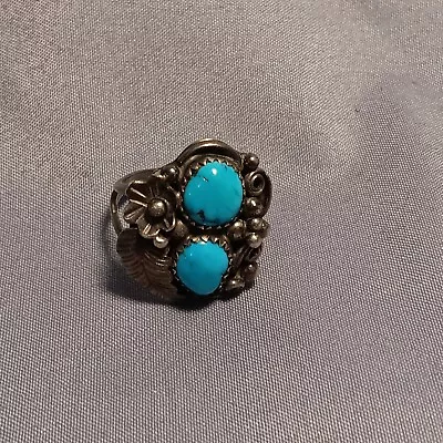 Vintage Native American Turquoise Ring Size 8 • $49.99