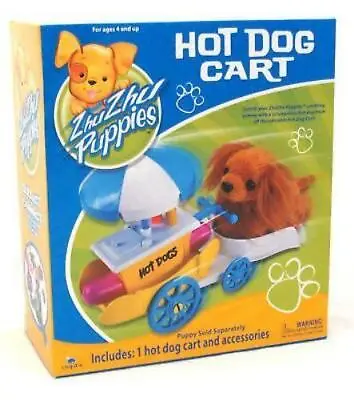 Zhu Zhu Pets Puppies Push Along Puppy Hot Dog Cart - New • £8.48