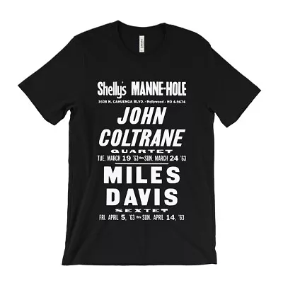 Coltrane And Miles Davis T-Shirt -  John Coltrane Quartet - Sextet - Jazz Poster • $20