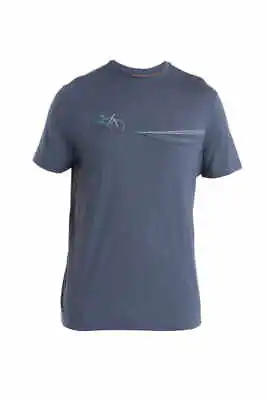 Icebreaker Merino 150 Tech Lite III Cadence Paths Mens Short Sleeve T-Shirt • $99.95