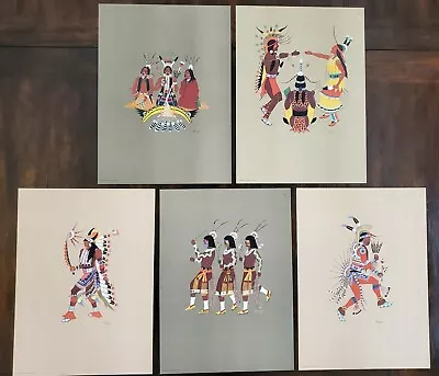 Rare Native American Indian Prints By Steven Mopope (Set Of 5) • $150
