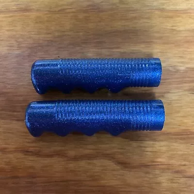 Hunt Wilde Bicycle Handle Bar Grips Blue Glitter Fits Muscle Bikes Schwinn Huffy • $19.99