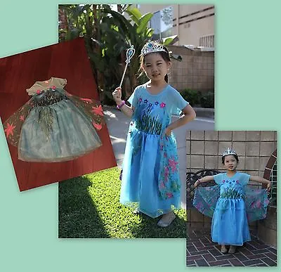 NEW FROZEN FEVER INSPIRED QUEEN ELSA BIRTHDAY PARTY DRESS Size 7/8 Anna • $17.99