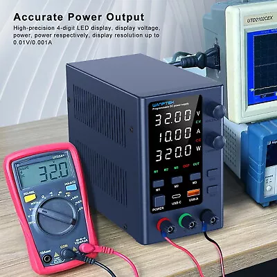 0-32V 10A Adjustable Lab DC Power Supply Variable Bench Switching High Precision • $79.99