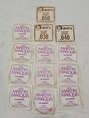 Guitar String Lot Bill's Guitar Gauge String & Martin Marquis Acoustic String  • $13.99