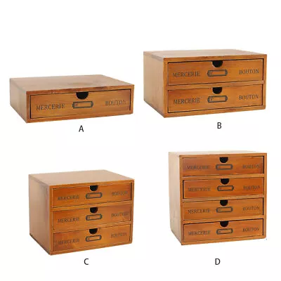 Vintage Multi-layer Wooden Drawer Convenient And Durable Storage Solution • $116.48