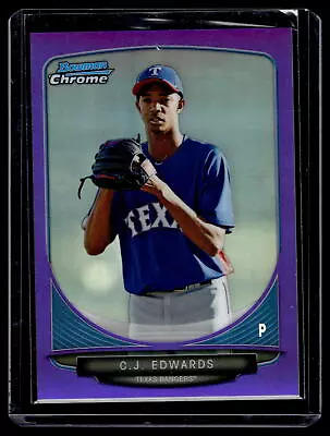 C.J. Edwards 2013 Bowman Chrome Prospects Purple Refractor Card 133/199 #BCP144 • $2.10