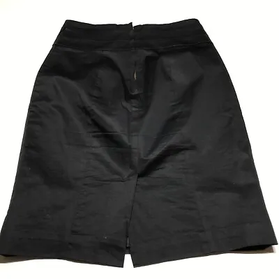 H&M Skirt Womens Size 6 Black Bodycon Pencil Stretch High Waist Knee Length • $11.99