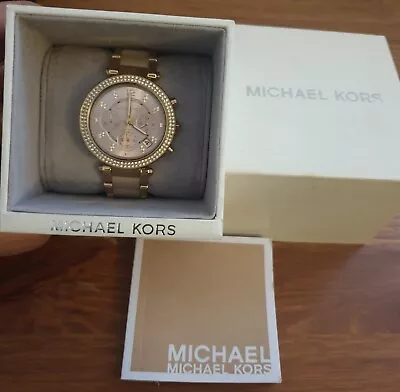 Michael Kors Parker MK-6326 Women's Gold Plated Stainless Steel Two Tone Rose... • £90