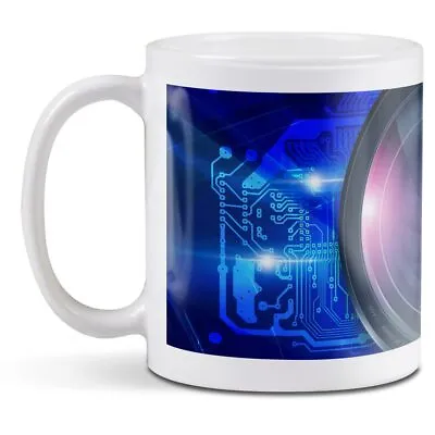 White Ceramic Mug - Digital Photography Camera Lens #21308 • £8.99