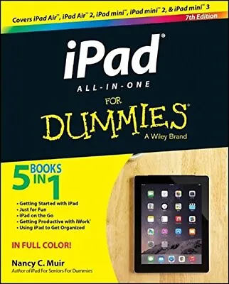 Ipad All-In-One For Dummies 7th Edition By Muir Nancy C. Book The Cheap Fast • £4.49