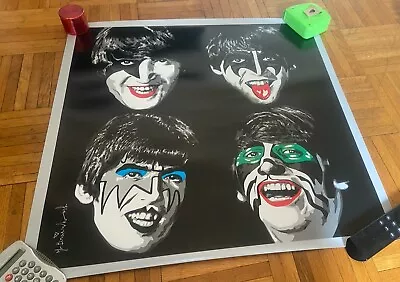 Mr. Brainwash - Kiss The Beatles - 2010 - Offset Lithography - Official • $299.95