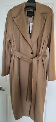 Marina Rinaldi New $2695 'Tigrotto' Camelhair Double-breasted Coat MR29/US 20W • $899