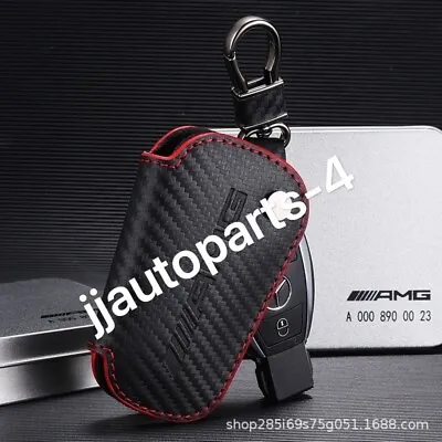 OEM Style Carbon Fiber Key Cover Case Holder For Mercedes Benz CLA GLA A E C AMG • $69.95