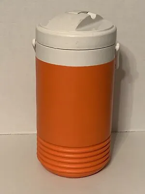 Igloo 1 Gallon Cooler Beverage Drink Water Dispenser Orange White Can Lunch • $13