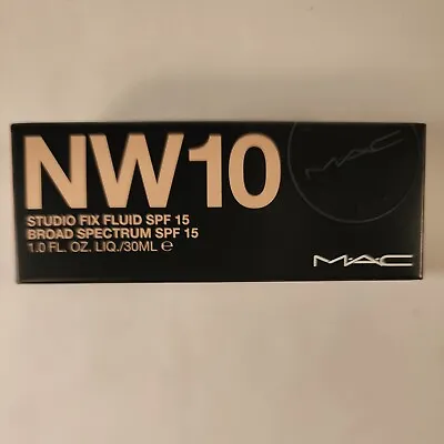 MAC NW10 Studio Fix Fluid SPF 15 Broad Spectrum -Neutral Undertone 1 FL OZ NIB • $16.95