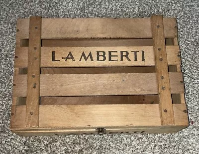 Lamberti Wine Small Vintage Wooden Wine Crate-Italy • $35