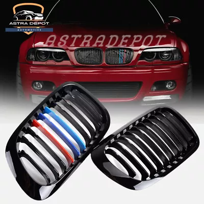 M-Color Black Front Kidney Grille Grills For 1999-02 BMW M3 E46 328i 325Ci 330Ci • $38.99