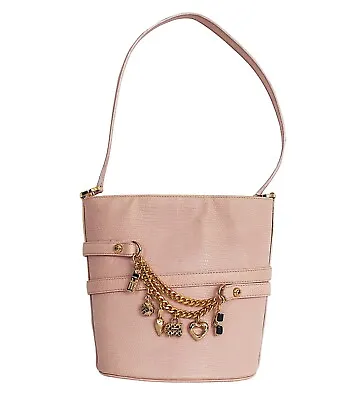 St. John Charms Leather  Lizard Embossed Pink Handbag Bag Purse • $140