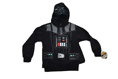 Star Wars Youth Boys Darth Vader Caped Costume Hoodie With See-Thru Mask NWT XS • $11.99