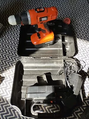 Black & Decker - EPC188 18v Cordless Drill With Battery Charger Case & Manual • £15