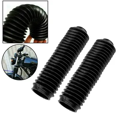 2X Rubber Front Fork Motorcycle Shock Absorber Dust Cover Gaiters Gators Boots • $17.99