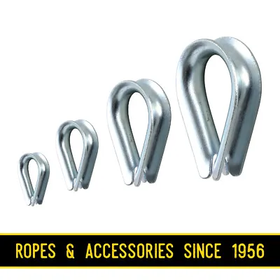 £2.37 • Buy Thimble Thimbles Wire Cable Rope Cable Clips Clamps 2mm - 20mm Galvanised