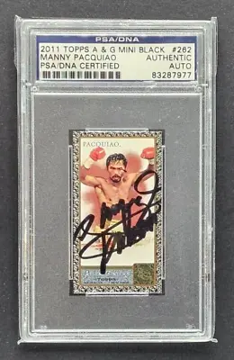 2011 Topps Allen & Ginter Mini Black Manny Pacquiao Auto SP PSA/DNA Certified • $1000