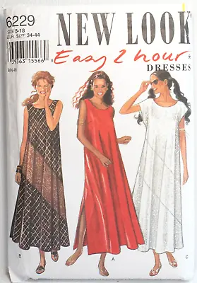 Vintage New Look Easy Flared Maxi Dress Caftan Pattern Size 8 - 18 Uncut • $7.99