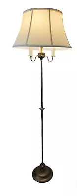 Vintage Stiffel Style Brass Candelabra Floor Lamp 58  Tall 3 Arm 4 Light • $174.99