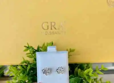 14K Moissanite D Color VVS1 Clarity Martini Screwback Solitaire Stud Earrings • $137.99