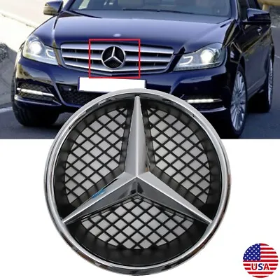 Front Grill Star Emblem Chrome Logo Badge Fit For Mercedes Benz W204 C300 GLK350 • $21.99