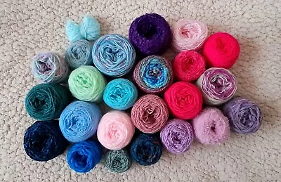 600 G Fancy Knitting Wool Yarn PURPLE/PINK/GREEN  Arts & Crafts Creative Bundle • £12.45