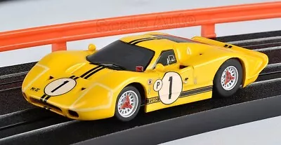 AFX Mega G+ #1 Yellow Ford GT40 Mk IV Sebring Clear Collector HO Slot Car #22025 • $32.95