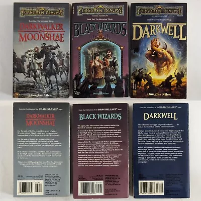 Forgotten Realms Moonshae Trilogy 1-3 Darkwalker Black Wizards Darkwell TSR PBs • $12