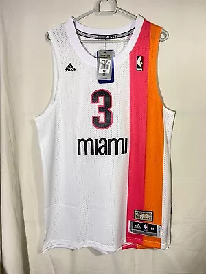 New Dwyane Wade Adidas Hwc Retro 1970-71 Floridians Jersey Nba Size M • $149