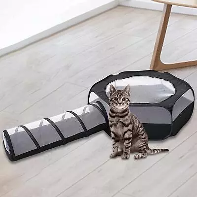 Cat Tunnel Cat Activity Center Cat Playpen Tunnel For Ferrets Indoor Outdoor • $65.47