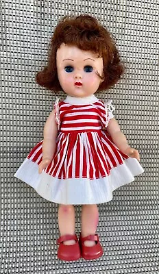 ~~ Vintage 1950s Vogue Ginny Doll Walker With 3 Dresses Clothes & Shoes ~~ • $15.50